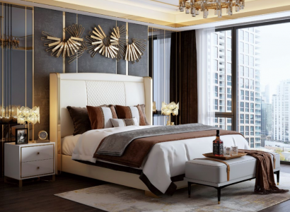 Luxus Schlafzimmer Bett Polster Design Deko Luxus Doppel Hotel Ehe Betten