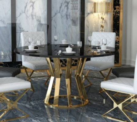 Runder Essttisch Tisch 130cm Metall Rund Konferenz Deko Moderne Tische