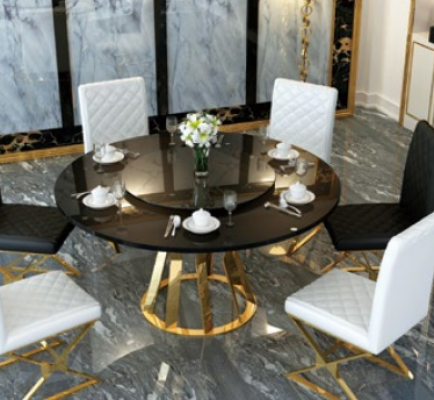 Runder Essttisch Tisch 130cm Metall Rund Konferenz Deko Moderne Tische