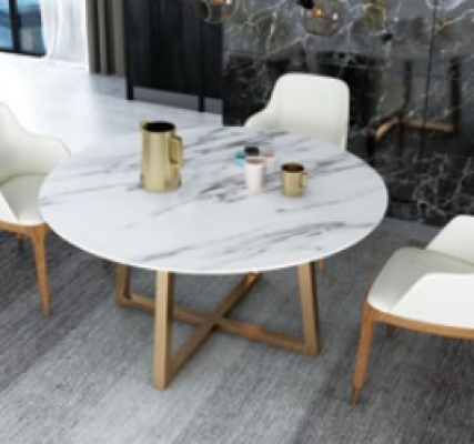 Design Ess Tisch Rund Metall Runde Tische Wohn Zimmer Luxus Gold