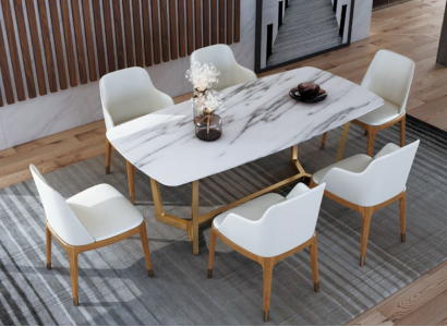 Esstisch Garnitur Stuhl Set 6 Stühle Tisch Esstische Tische Esszimmer Set