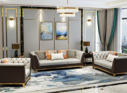 Sofa Couch Garnitur Sitz Polster Komplett Set 3+2+1 Sofas Design Chesterfield