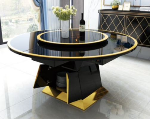 Designer Tisch Esszimmertisch Oval Glas Rund Tische Moderner Ausziehbarer