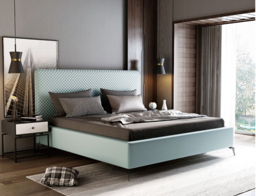 Doppelbett Lederbett Betten Bett Leder Polster Schlafzimmer Ehe