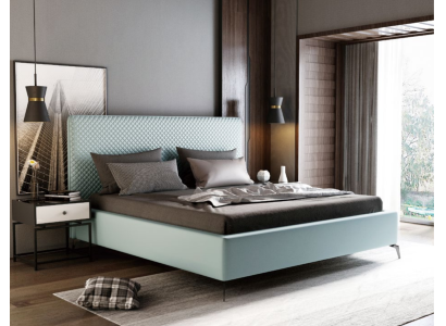 Doppelbett Lederbett Betten Bett Leder Polster Schlafzimmer Ehe