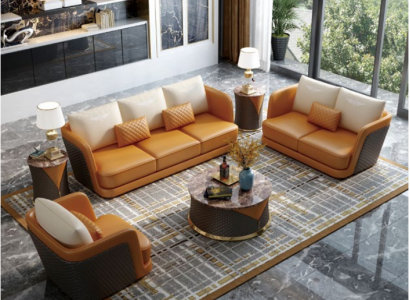 Edle Luxus Klasse Wohn Zimmer Set Garnitur Sofa Couch Polster 6 tlg.