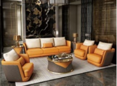 Edle Luxus Klasse Wohn Zimmer Set Garnitur Sofa Couch Polster 7tlg. Set