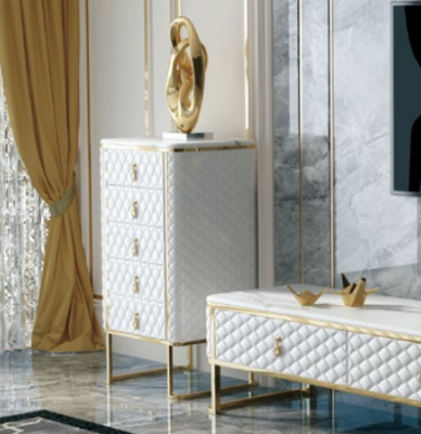 3tlg.Wohnzimmermöbel Set Designer Wohnzimmer Sideboard+Couchtisch