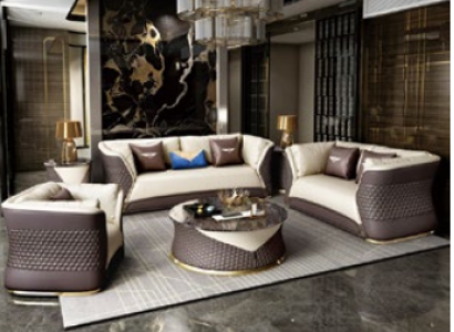 Sofa Couch Garnitur Sitz Polster Komplett Set 3+2+1 Sofas Deko Designer