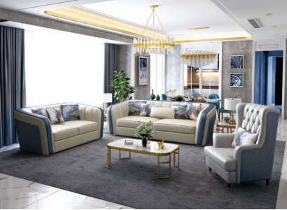 Designer Couch Polster Sitz Garnitur Sofa Garnituren 3+2+1 Sitzer Sofagarnitur