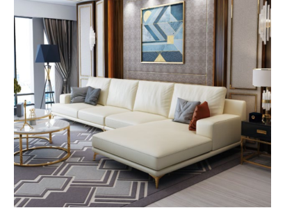 Garnitur Designer Sofa Couch Ecksofa mit Hocker Polster Wohnlandschaft