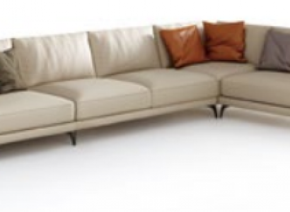 Wohnlandschaft L-Form Ecksofa Couch Design Polster Leder Garnitur Sofa