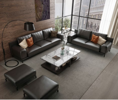 Italienische Luxus Möbel Sofagarnitur 3+2 + Hocker Möbel Couch Sofa 3tlg.