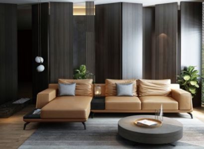 Wohnlandschaft L-Form Ecksofa Couch Design Leder Polster Garnitur Sofa