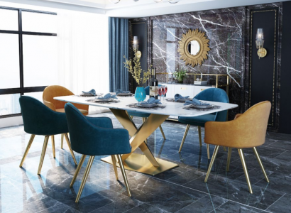 Esstisch Italienische Designer Möbel Büro Konferenz Luxus Tisch Metall