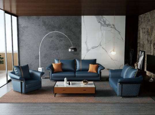 Leder Polster Komplett Set Sofagarnitur 321 Sitzer Design Wohnlandschaft