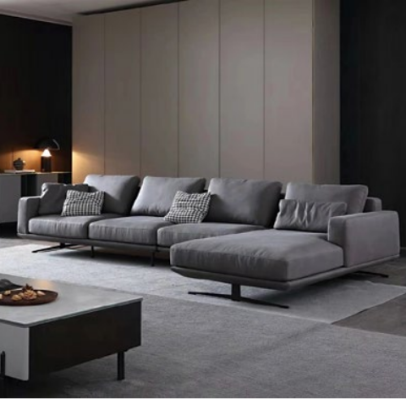 Designer Ledersofa Ecksofa Polster Eck Couch Deko Sitz Eck L Form Garnitur