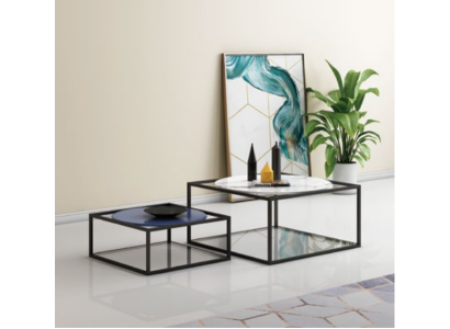 Doppel Set 2x Couchtisch Beistelltisch Kaffeetisch Design Wohnzimmertisch