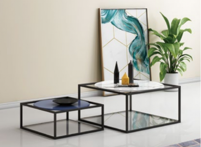 Doppel Set 2x Couchtisch Beistelltisch Kaffeetisch Design Wohnzimmertisch