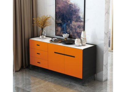 Italienische Stil Möbel Hoch Kommode Designer Schrank Schränke Orange