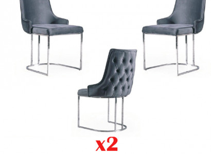 Stühle Esszimmer Garnitur 2x Stuhl Weicher Stuhl italienischer Stil