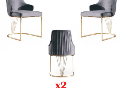 Stuhl 2x Ess Zimmer Neu Stühle Polsterstuhl Metall Lounge Design Möbel