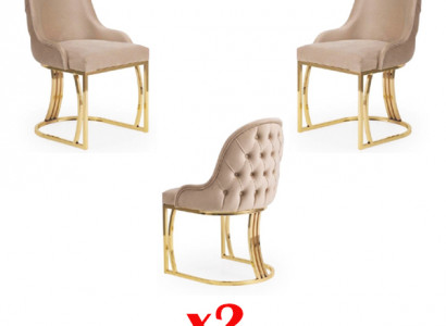 Chesterfield Stuhl Set Gruppe 2x Lehnstuhl Stühle Garnitur Sitz Polster