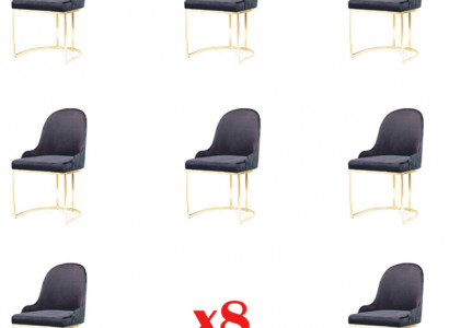 Garnitur Sessel Neu 8x Stühle Stuhl Polster Design Veranda Küchen Sitz Esszimmer