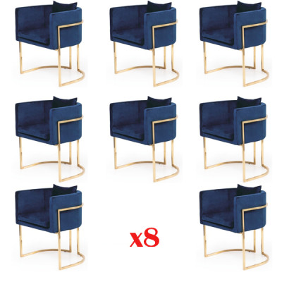 Esszimmer Stuhl Stühle Sitz Modern Massiv Holz Set 8x Luxus Restaurant