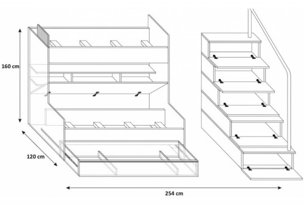 Lila Doppelstockbett Etagen Bett Kinderzimmer Betten Hochbett Hochglanz Möbel