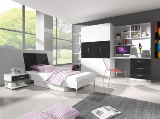 Kleiderschrank Regal Schrank für Schlafzimmer Kinder Jugend Schwarz