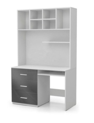 Schreibtisch Hochglanz Grau Tisch Büro Kinderzimmer Jugendzimmer Tische Neu