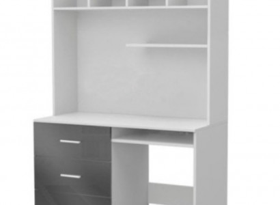 Schreibtisch Hochglanz Grau Tisch Büro Kinderzimmer Jugendzimmer Tische Neu