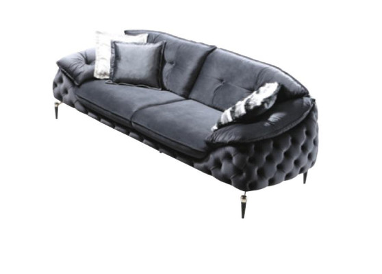 Chesterfield Dreisitzer Couch Polster Sofas Textil Leder Sofa Couchen Möbel Neu