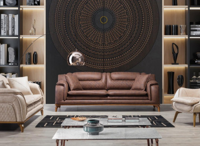 Design Sofa Couch Sofagarnitur 331 Sitzer Set Polstergarnitur Ledersofa Couchen