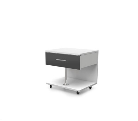 Bett + Nachttisch Schlafzimmer Jugendzimmer Kinderzimmer Set Möbel Schwarz 2tlg.