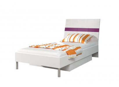 Betten Lila Holz Design Einzelbett Hochglanz Single Kinderzimmer Bett Mädchen