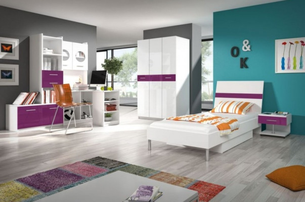 Eckschreibtisch Modern Schreibtisch Holz Jugend Kinderzimmer Weiß Möbel Design