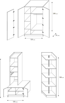 Schlafzimmer Schrank Modern Stil Kleiderschränke Kinder Jugend