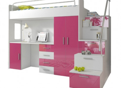 Doppelstockbett Etagenbett Bett Kinderbett Jugendbett Hochbett Rosa Kinderzimmer