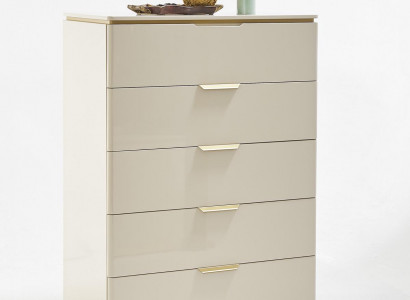 Kommode Beige Holz Luxus Hochschrank Konsolen Schränke Möbel Sideboard Schrank