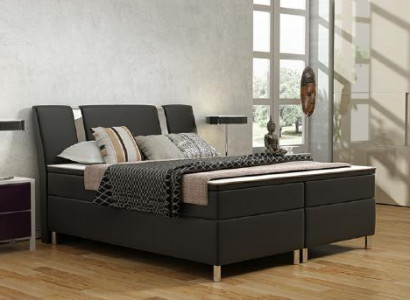 Boxspringbett Hotel Betten Polster Leder Bett inkls. Matratze & Visco Lederbett