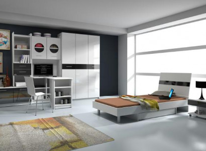 Jugendzimmer 7 tgl. Komplett Schlafzimmer Kinder Bett Schrank Schreibtisch Neu