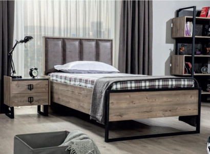 Loft Nachttisch Braun Design Modern Beistelltisch Tisch Schlafzimmer Tische Neu