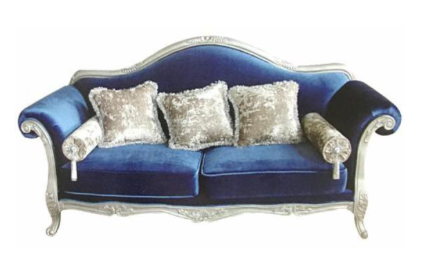 Zweisitzer Thron Sofa Königlicher Polster Samt 2 Sitzer Antik Stil Chesterfield