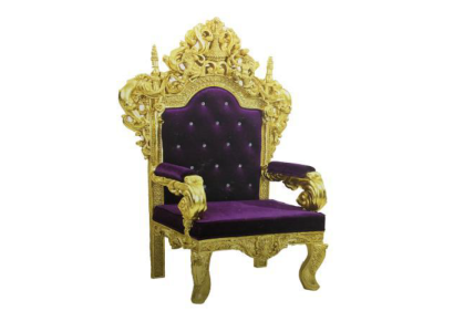 Chesterfield Thron Sessel Königlicher Polster Samt 1 Sitzer Antik Stil Stühle