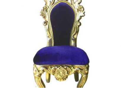 Stuhl Thron Sessel Esszimmer Designer Holz Antik Stil Barock Rokoko Stühle