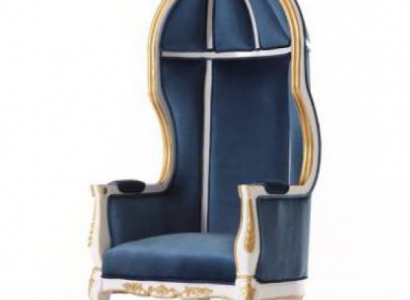 Thron Sessel Königlicher Polster Chesterfield Samt 1 Sitzer Antik Stil Stühle