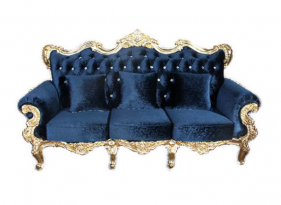 Thron Sofa Königlicher Polster Chesterfield Samt 3 Sitzer Antik Stil Sofas Neu