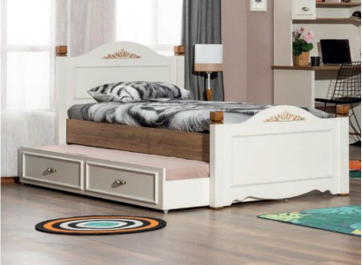 Kinderbett Kinderzimmer Bett Schlafzimmer Design Luxus Möbel Holz Jugendzimmer